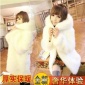 2016秋冬新款女 仿皮草毛毛中长款 加厚连帽外套大衣兔毛皮草大码